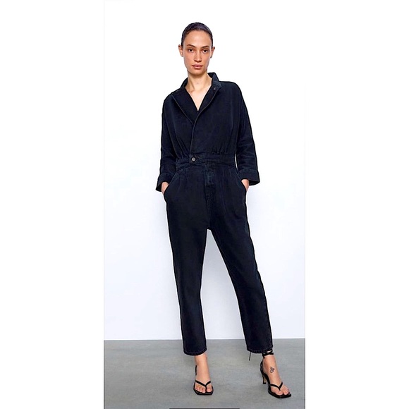 Zara Denim Jumpsuit - Picture 2 of 13